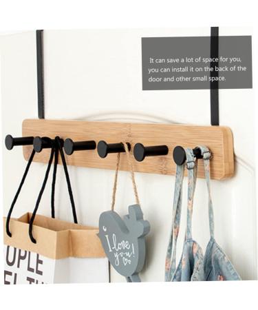 CHILDWEET Towel Hangers Coat Hanger Coat Hook Wall Mount Towel Holder Towel Rack with Shelf Coat Hooks No Punching Door Hook 6 hooks Khaki - Buy Online on SooperMarket.com