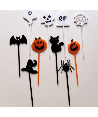 Halloween Cupcake Toppers Set of 10 Cake Decorating Toothbrush Ornaments for Home Birthday Holiday Gift Supplies Halloween Cupcake Toppers Plastic 10 Halloween - Buy Online on SooperMarket.com