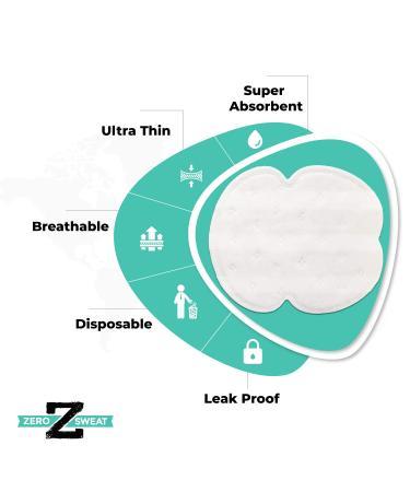 ZeroSweat Underarm Sweat Pads - Natural Disposable Absorbent Pads (Pack of 50) - 50 Count - Buy Online on SooperMarket.com