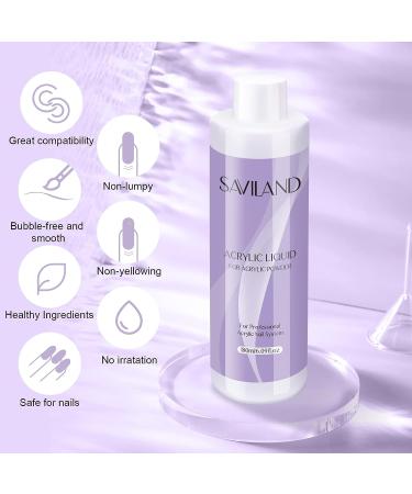 Saviland 6 oz Acrylic Liquid for Nail Extension & Carving - Low Odor, Non-Yellowing Formula for DIY Nail Salon Use - Buy Online on SooperMarket.com