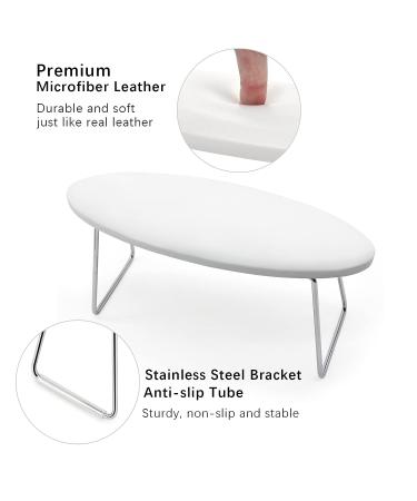 Nail Arm Rest - Professional Microfiber Leather Manicure Hand Cushion Stand in White - Buy Online on SooperMarket.com