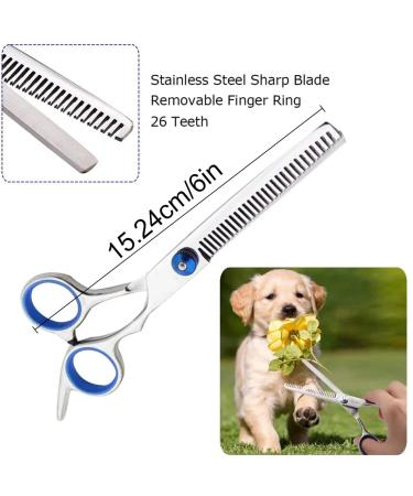 Plksei 2-Piece Dog Care Scissors Set | Professional Round & Curved Scissors for Dogs Cats & Pets | International Shipping - Buy Online on SooperMarket.com