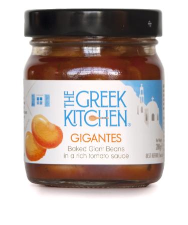 The Greek Kitchen Gigantes Baked Giant Beans in a Tomato Sauce Vegan Friendly Orange 280 g