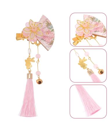 FRCOLOR 2Pcs Japanese Tassel Kimono Flower Hairpins - Traditional Duckbill Hair Barrettes for Women & Girls - Buy Online on SooperMarket.com