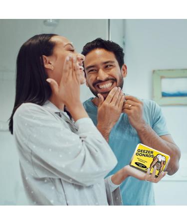 Geezer Gonads Soap Bar - Hilarious Gag Gift for Milestone Birthdays & Over-the-Hill Parties - Ideal Stocking Stuffer for Men - Buy Online on SooperMarket.com
