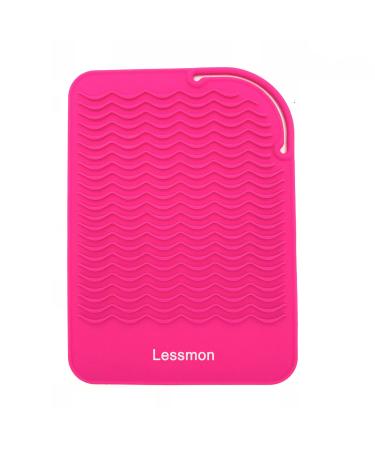Heat Resistant Mat for Curling Irons Hair Straighteners Flat Irons and Hair Styling Tools 9" x 6.5" Pink