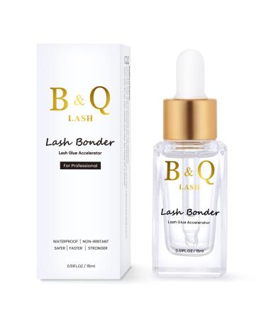 B & Q Lash Eyelash Bonder 15 ml Sealer for Eyelash Extensions Long Long Lash Bonder for Lash Extension Glue Accelerator Sealing Waterproof and Oil Resistant (Particular 15 ml)
