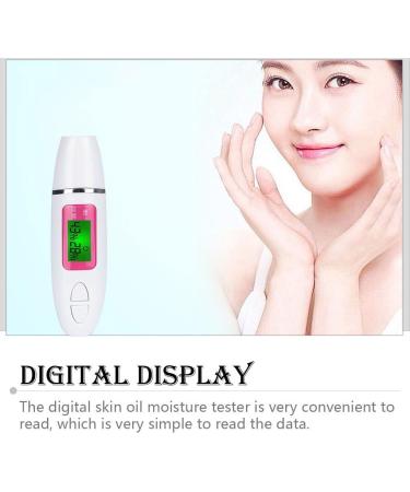 Dajidafu LCD Digital Skin Oil Moisture Tester Battery Operated Facial Care Detector Portable Home Beauty Device for Women White - Buy Online on SooperMarket.com