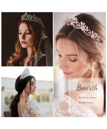 Baroque Gold Crystal Pearl Wedding Crown Tiara for Women and Girls - Elegant Rhinestone Hair Accessories - Buy Online on SooperMarket.com