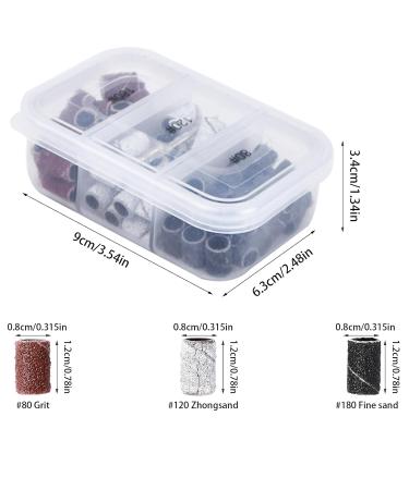 Wisebom 75 Piece Sanding Sleeve Set Accessories Sanding Caps 80/120/180GRIT Sanding Sleeves for Manicure Nail Design Pedicure Nail Art for Precise Sanding and Polishing - Buy Online on SooperMarket.com