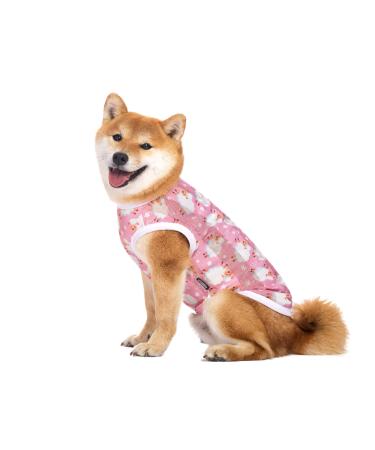Pet clothing summer t-shirt cool breathable sun protection dog vest clothing outfit for medium-sized and large dogs (XL pink sheep)