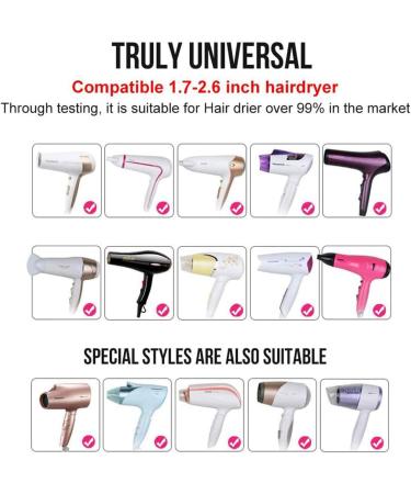 Universal Adjustable Hair Dryer Diffuser Attachment for Curly Hair - Fits Most Blow Dryers 4.3-6.5CM - Professional Salon Tool in Pink - Buy Online on SooperMarket.com