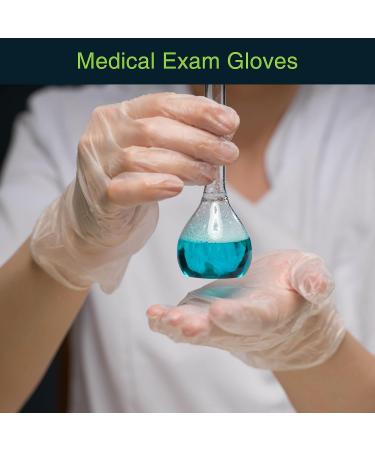 Large Clear Vinyl Disposable Gloves - Latex & Powder Free - 50 Pack for Medical, Home, Cleaning & Food - 3 Mil Thickness - Buy Online on SooperMarket.com