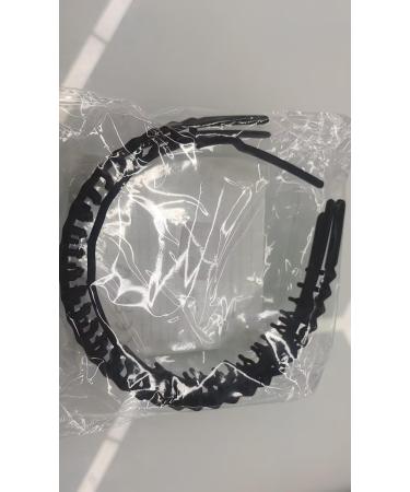 WLLHYF 3 Pieces Sharks Tooth Hair Comb Plastic Non Slip Headband Wavy Teeth Hair Hoop Fashion Effortless Hairband Hair Accessory for Women Girls Men Black - Buy Online on SooperMarket.com