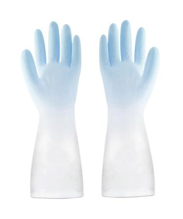 Cleaning Gloves Reusable Dishwashing Gloves Rubber Gloves Anti Slip Household Gloves for Kitchen Bathroom for Palm Width 3.6''-3.9