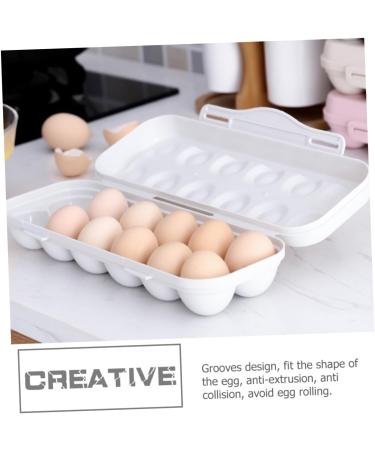 KOMBIUDA 2pcs Anti-Collision Damage Chicken Egg Tray for Refrigerator Egg Fridge Organizers re-usable Grey 30X11X6.5CM - Buy Online on SooperMarket.com