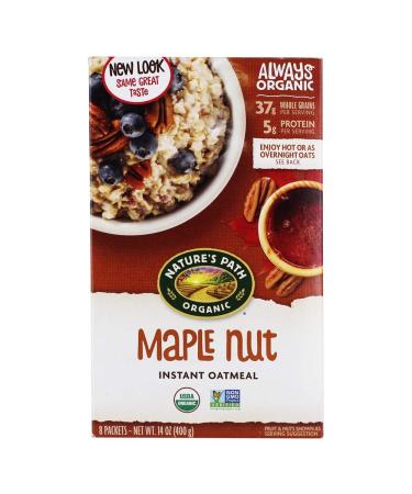 Nature's Path Organic Instant Oatmeal Maple Nut 8 Packets 14 oz (400 g)