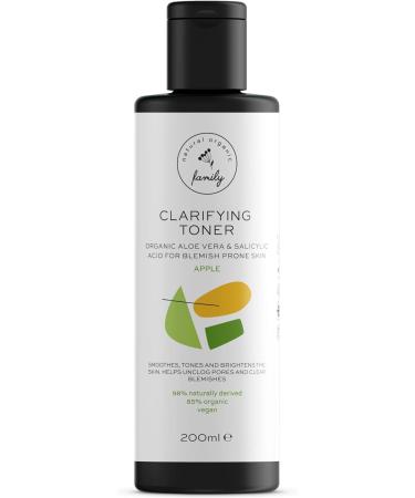 Clarifying Toner for Face - Salicylic Acid Toner - Spot and Oil Control Cruelty-Free Skincare by The Natural and Organic Family - 7.04 oz Apple - Buy Online on SooperMarket.com