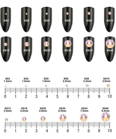 2160pcs Rhinestones for Nails - Crystal LT. Rose AB | SS20 Nail Art - Perfect for DIY Designs - Buy Online on SooperMarket.com