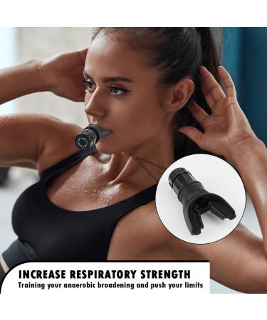 UPIQNG Breathing Lung Trainer Breathing Exercise Device Adjustable Resistance Breathing Exerciser Portable Expiratory Inspiratory Muscle Trainer Fitness Trainer Black - Buy Online on SooperMarket.com