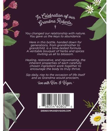 Vim & Vigor Apple Cider Vinegar Herbal Tonic Shots - Certified Organic USA Made - 32oz Bottle for 32 Day Supply - Buy Online on SooperMarket.com