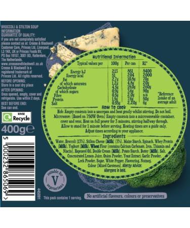 Crosse & Blackwell Broccoli & Stilton Soup 400g - Buy Now for a Deliciously Creamy Meal! - Buy Online on SooperMarket.com