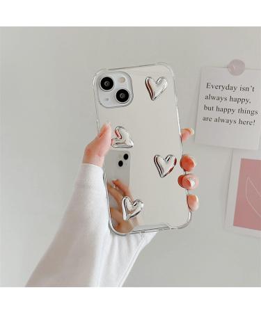 Shinymore iPhone 14 Mirror Case - Cute Heart Soft Silicone Cover Shockproof & Protective for Women & Girls - Buy Online on SooperMarket.com