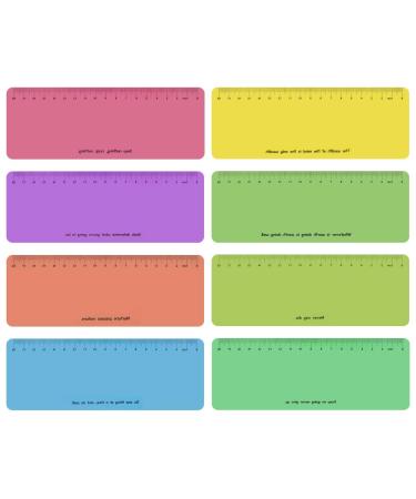 Reading strips 8pcs Guarded Reading Strip Reading Strip Reading Strip Department of Marking Stripes Leselineal Dyslexia Overlay Read Ruler Colored Leselineable (8 Colors - With Skala)
