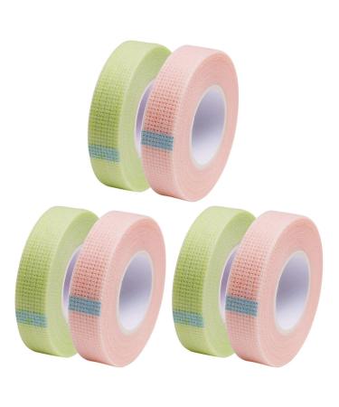 Housoutil 6 Rolls Lash Tape Breathable Eyelash Tapes with Holes & Non-Woven Tape Breathable Tape Eyelash Separating Tape Eyelash Extension Wraps Supplies Eye Patch Japanese-Style