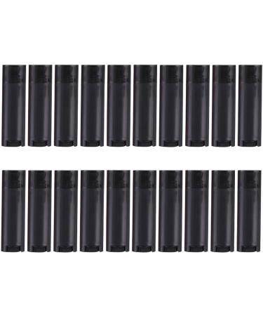 FZBNSRKO 5ml 50 Pcs Empty Oval Deodorant Lip Balm Tubes Twist-up Refillable Mini Size Containers for Carry-On Travel DIY Deodorants Black