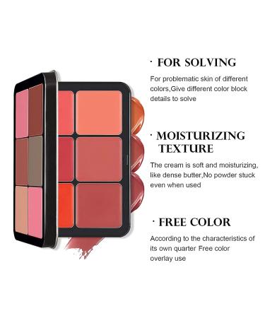12-Color Blush Palette: Long-Wearing, Blendable, Cruelty-Free Face Makeup - Buy Online on SooperMarket.com