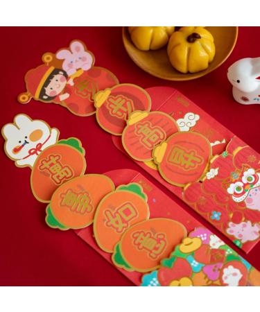 Amosfun 12 Pcs 2023 Red Envelope Lai See Hong Bao Birthday Money Pockets Cash Envelopes Wedding Red Pocket Rabbit Year Red Packets Lucky Money Packets Wedding Money Year Red Envelope Paper - Buy Online on SooperMarket.com