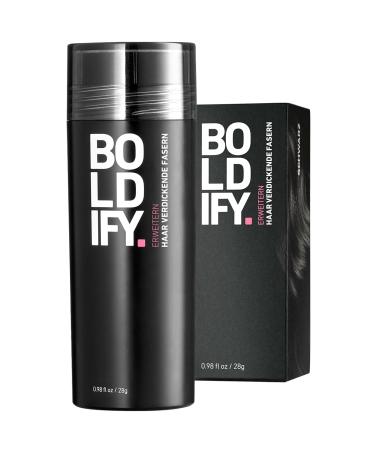 Boldify scatter hair for thinning hair (black) invisible natural large bottle 28g conceals hair loss in 15 sec hair compression hair powder for fine hair women/men 28 g (1 Pack) black