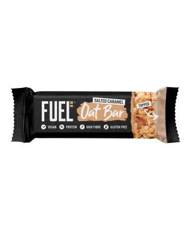 FUEL10K Salted Caramel Oat Bars - 16x45g - Delicious Nutritious Flapjacks with Added Plant Protein Salted Caramel 16 Count (Pack of 1)
