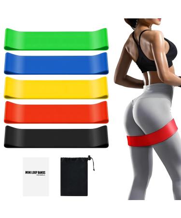 OKSTENCK Resistance Bands Exercise Bands with 5 Different Resistance Levels Resistance Fitness Exercise Band Made of Natural Skin-Friendly Material Comes with Carrying Bag Indoor and Outdoor Home gym.