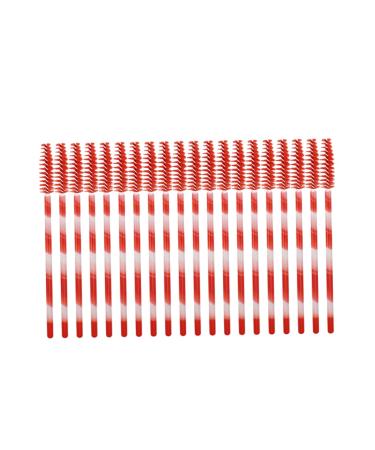 BELLIFFY 100pcs Nylon Eyelash Brush Lash Bonder Lash Lengthening Mascara Eyelash Remover Eyelash Mascara Red Size 1 Red