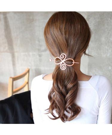 Women Knotted Flower Hairpin Barrette Hair Clip Ponytail Hair Holder - Buy Online on SooperMarket.com