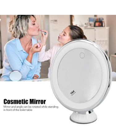 LED Lighted 10x Magnification Suction Cup Makeup Mirror - Portable and Travel-Friendly - Buy Online on SooperMarket.com