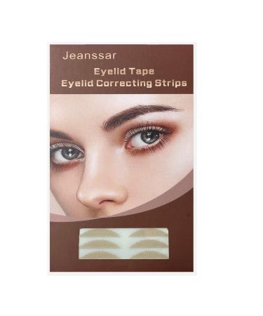Jeanssar Eyelid Correcting Tape 240Pcs 6MM Eyelid Lifter Strips Double Eyelid Tape for Heavy Hooded Droopy Uneven Mono-Eyelids for Dramatic Lift - Instant Eye Lift Without Surgery 6MM One-sided Sticky Skin Tone Brown