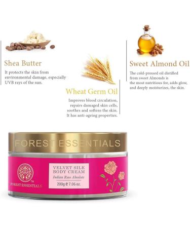 Forest Essentials Indian Rose Absolute Velvet Silk Body Cream 200g - Buy Online on SooperMarket.com