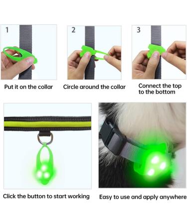 Laroo Safety LED Light Band for Dogs & Cats - Waterproof Easy to Attach Flashing Light for Collars & Dishes - Ideal for Outdoor Sports - Green - Buy Online on SooperMarket.com