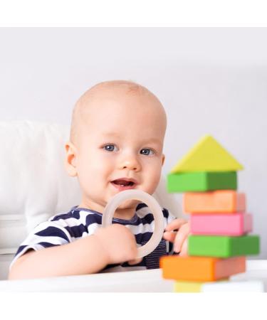 Akozon Baby Teether Toys - 10pcs Natural Wooden Teething Rings & Bracelets | Safe Baby Teething Accessories | Ideal DIY Craft - Buy Online on SooperMarket.com