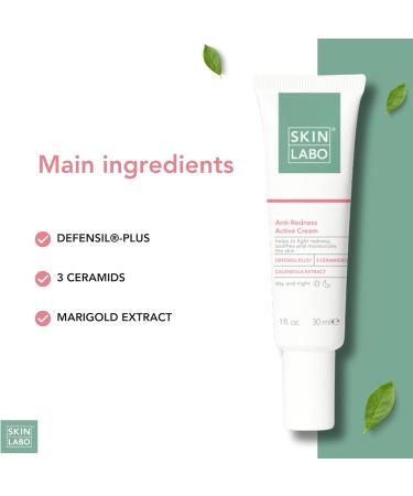 SKIN LABO Active Anti-Redness Cream Soothing Moisturizing with Defensil-Plus & Calendula Extract - 30ml - Buy Online on SooperMarket.com