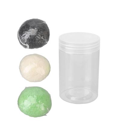 Zetiling 3pcs Konjac Facial Sponge Set Exfoliating & Cleansing for Sensitive Skin | Black White Green | Strong Absorption - Buy Online on SooperMarket.com
