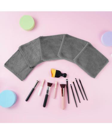 URAQT 5 Pack Face Cloths Make Up Remover Microfibre Face Wipes for Reusable Makeup Remover Cloth Washable Ultra Soft Facial Cleansing Wipe Cloths (Dark Grey) 5 Pcs-dark Grey - Buy Online on SooperMarket.com