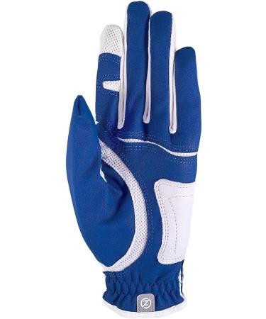 Zero Friction Ladies Compression-Fit Synthetic Golf Glove 2 Pack Includes free tee pack Universal-Fit - White-Blue - Buy Online on SooperMarket.com