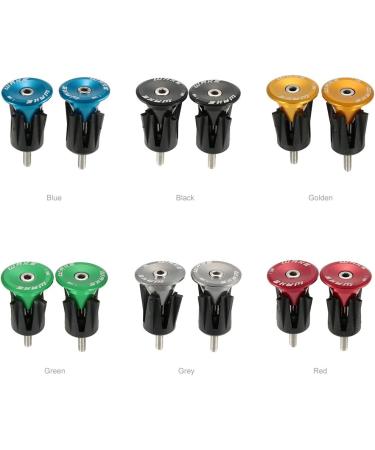 Wake Bar End Plugs - Bicycle Handlebar Caps for MTB, Road Bike, BMX - 2 Counts Rubber Sponge Aluminum - Black/Red/Gold/Blue/Gray - Buy Online on SooperMarket.com