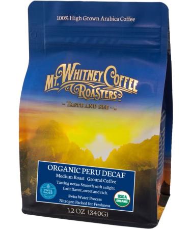 Mt. Whitney Coffee Roasters Organic Peru Decaf Medium Roast Ground Coffee 12 oz (340 g)