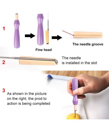 ZMAAGG Felting Needle Set - 43 Pieces with Wood Handles, Awl, and Instruction for DIY Felting - 3 Sizes Included - Buy Online on SooperMarket.com