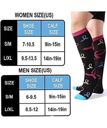 7 Pairs Compression Socks for Men & Women - Ideal for Running Sports Travel & Nurses - S-M Compression Stockings - Buy Online on SooperMarket.com